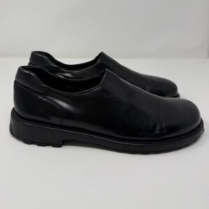 Donald J. Pliner Men’s Black Leather Slip-On Loafer Shoe - Lug Sole - Like New